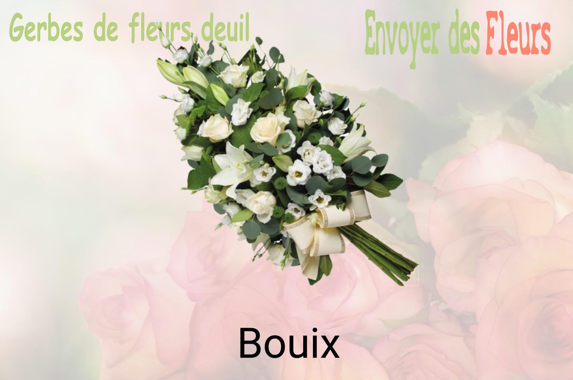 Gerbe de fleurs de deuil livrée à Bouix